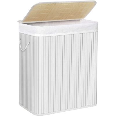 Szennyestartó kosár összecsukható, 100 literes, fehér