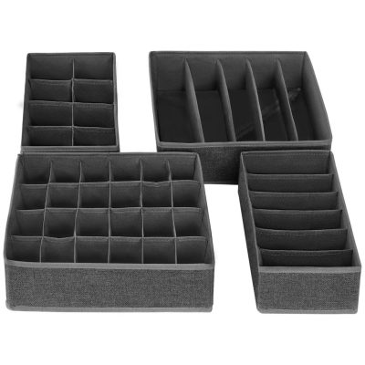 Fehérneműtároló doboz 4 db-os készlet, összecsukható fiókrendező