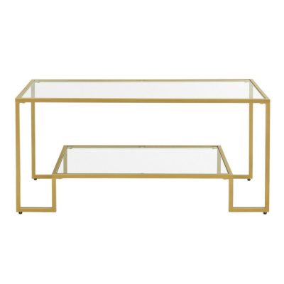 Üveg dohányzóasztal tárolóval 100 x 45 x 55 cm