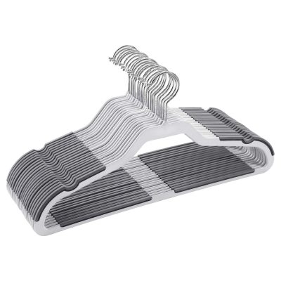 Nagy teherbírású vállfák, ruhaakasztók, 20 db, szürke
