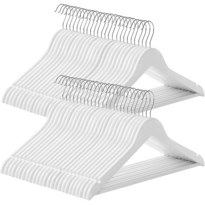 Vállfák, ruhaakasztók, 50 db-os készlet, fehér