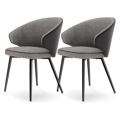 Kárpitozott étkezőszék 2 db, sötétszürke