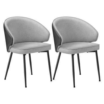 Étkezőszék 2 db kárpitozott étkezőszék szett karfával és fém lábakkal