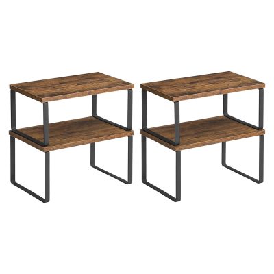 Fűszertartó, konyhai rendszerező, 4 db-os készlet, barna és fekete