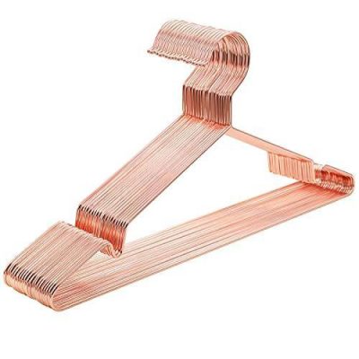 20 csomag krómozott fém ruhafogas, rozsdamentes, rózsaarany