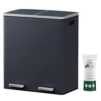 2 x 30 l szemetes 15 szemeteszsákkal, antracit szürke