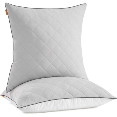 2 darabos párnakészlet, kétoldalas 80 x 80 cm, 1200 g töltet, szürke