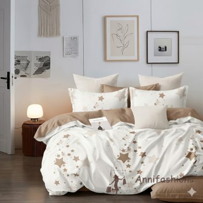 Elegáns csillagmintás ágynemű szett a modern hálószobáért