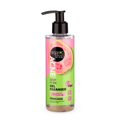 Organic Shop ACNE Pórustisztító gél bio guavával, 200 ml