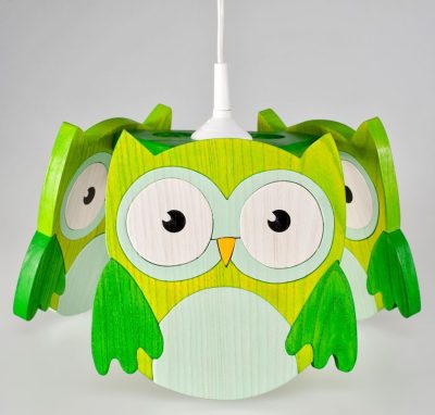 Bagoly zöld csillár