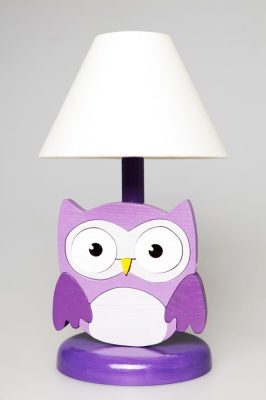Bagoly lila éjjeli lámpa