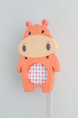 Vízilovas lazac fali lámpa 