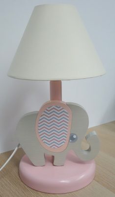 Elefánt éjjeli lámpa, rózsa
