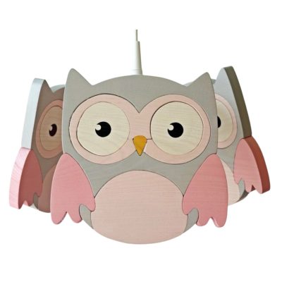 Bagoly szürke-rózsaszín csillár