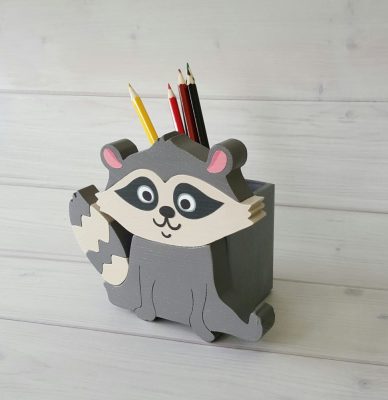 Mosómedve ceruzatartó