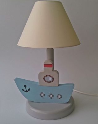 Hajó éjjeli lámpa, világoskék