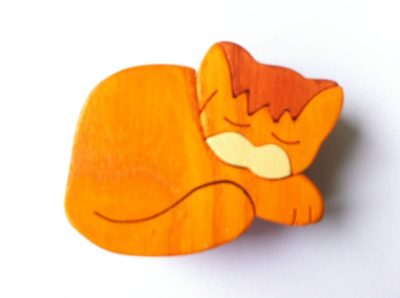 Cicás bútorfogantyú, barna