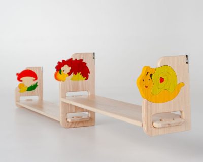 Dupla fali polc válaszható mintával, natúr polclappal 3 méretben