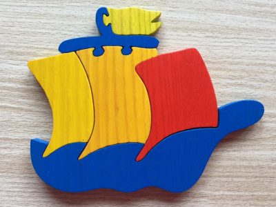 Hajó kék bútordísz