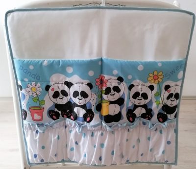 Zsebes tároló - Édi panda - kék