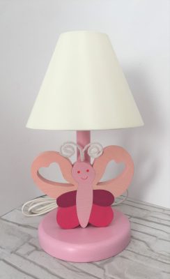 Pillangó éjjeli lámpa, rózsa tricolor