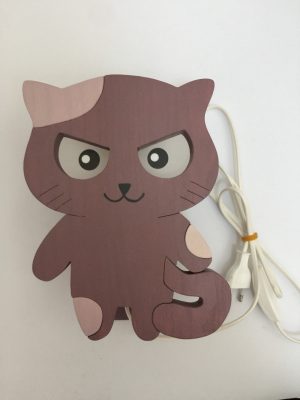 Cicás fali lámpa, Mérges cica ,lila