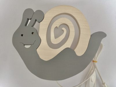 Csiga fali lámpa ,szürke-fehér