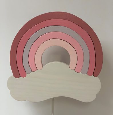 Szivárvány fali lámpa, mályva