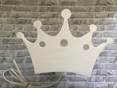 Korona fali lámpa, fehér