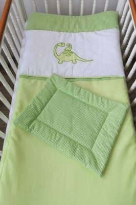 2 részes babaágynemű szett - Zöld dínók