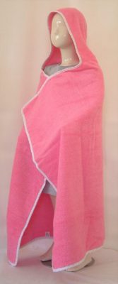 Kapucnis fürdőlepedő - Rózsaszín 