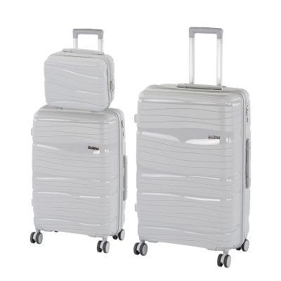 TraveLux Voyager X gurulós bőrönd szett szürke