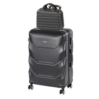 TraveLux Max IV gurulós bőrönd szett fekete