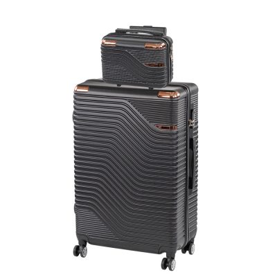 TraveLux Urban V gurulós bőrönd szett fekete