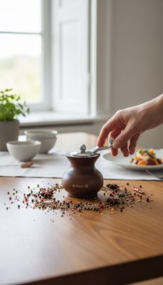 Boogie Fűszerőrlő, sötét, 7 cm, de Buyer