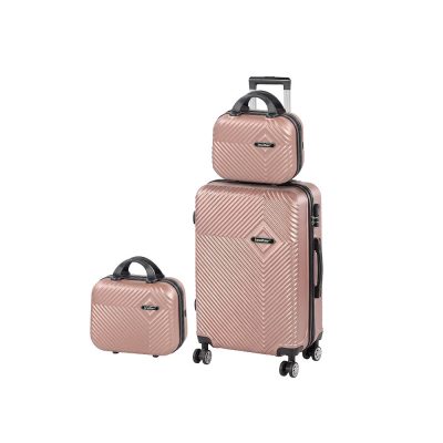TraveLux Pro XIII gurulós bőrönd szett rosegold