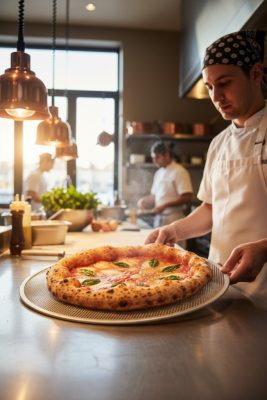 Perforált Alumínium Pizzasütő Lemez 48 cm – de Buyer