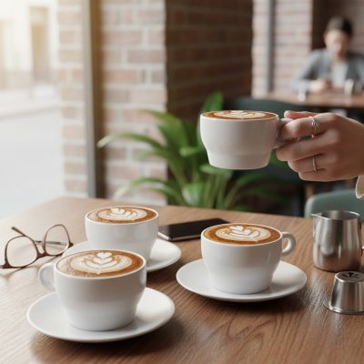 Alpes cappuccino csésze, 180 ml-es, 6 db-os csomag, sorolható porcelán
