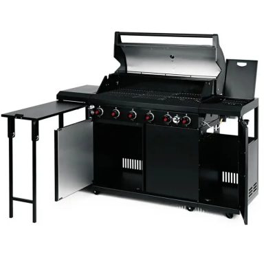 Landmann Gázgrill 6.1 Gázgrill-kocsi / Grillező Maxx-Zone-nal Fekete 