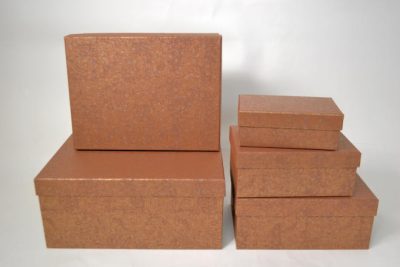 Díszdoboz szett 5 db-os Barna, arannyal futtatva