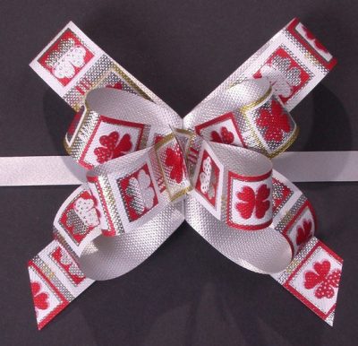 Masni mintás 19 mm 20 db/csomag 4 levelű ezüst