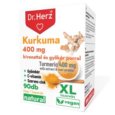 Dr. Herz Kurkuma+Gyömbér+C-vitamin kapszula XL 90 db