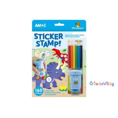 Amos Nyomdázó matricákkal- dínós