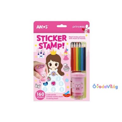 Amos Nyomdázó matricákkal- hercegnős