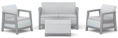 Keter SCANDI LINEA SET kerti bútor garnitúra – Ash Grey / Storm Grey