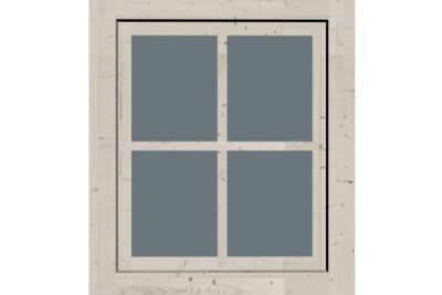 Karibu nyíló és bukó ablak, 28 mm-es valódi üvegből készült, natúr, 69 x 80 cm