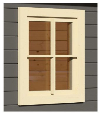 Karibu nyíló és bukó ablak, 28 mm-es valódi üvegből készült, elefántcsontfehér, 69 x 80 cm