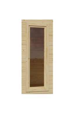 Karibu fix fa ablak 600 mm x 1695 mm, 38 mm falvastagságú faházhoz, natúr fából