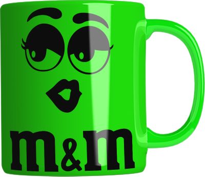 M&Ms neon bögre 3 dl - zöld 