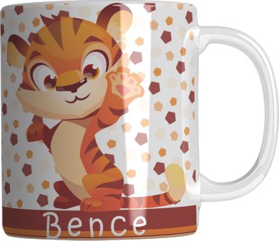 Neves tigris kerámia bögre 3dl